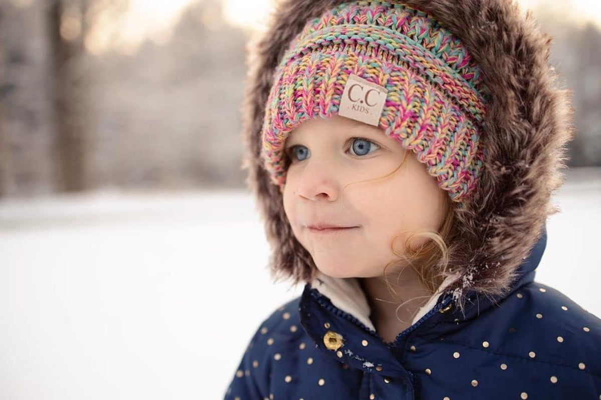 Toddler Winter Hat Ages 1–4, Soft Knit Beanie for Boys & Girls, Cozy Warm Kids Beanies for Cold Weather
